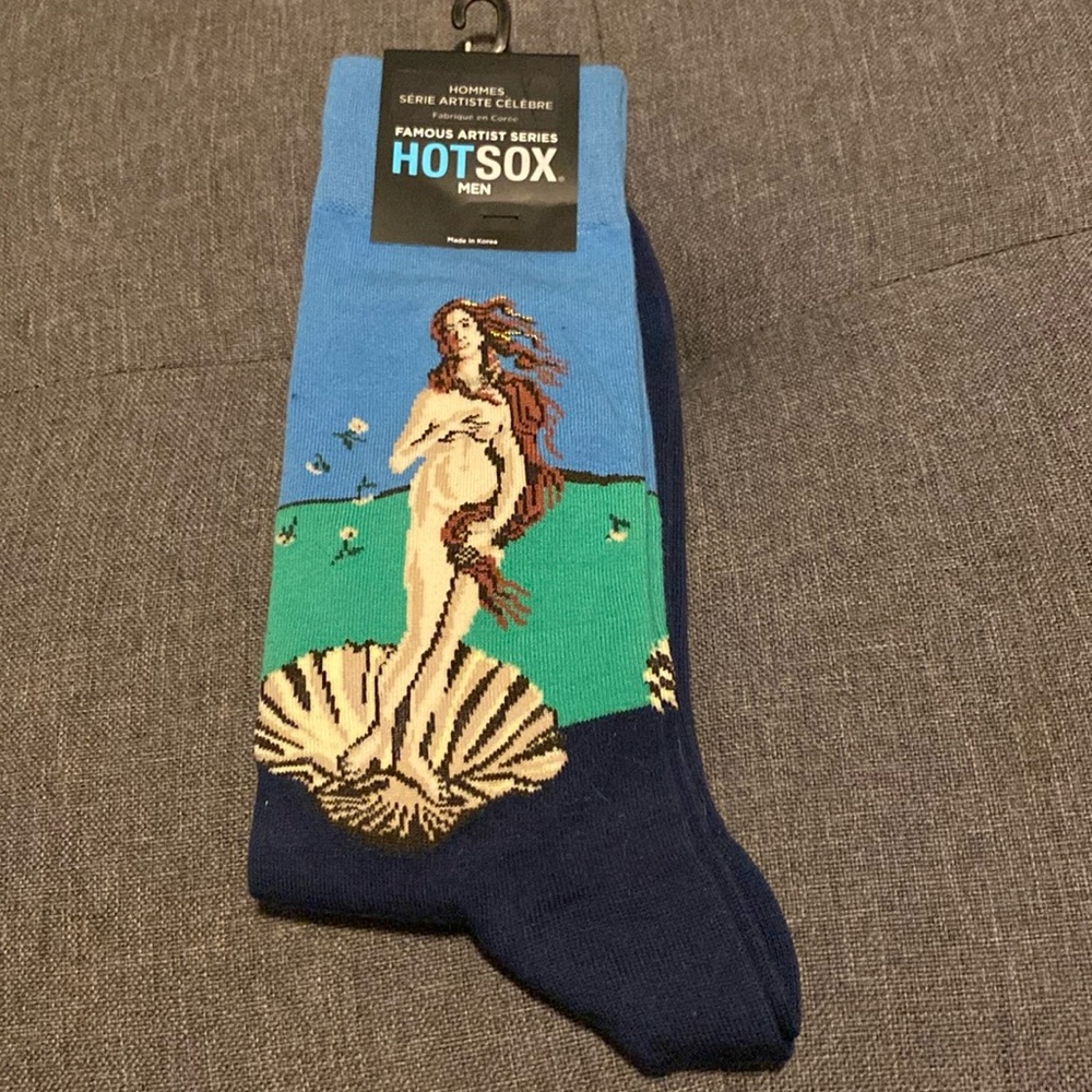 *New* HotSox Famous Artists Series Men’s Crew Socks Shoe Size 6 - 12.5 Novelty